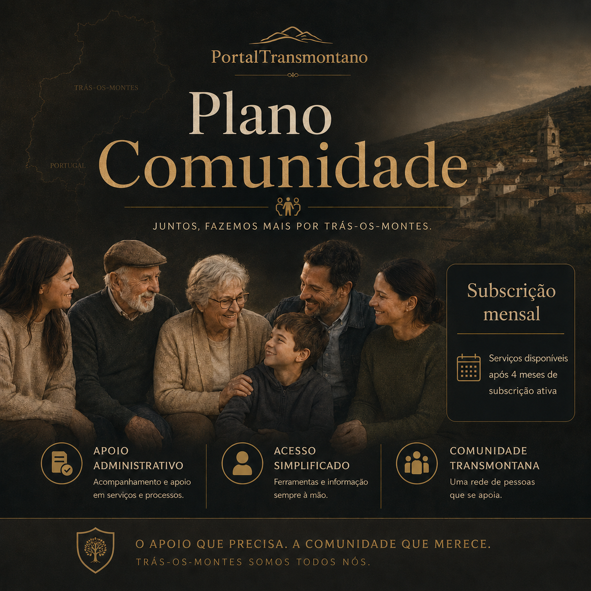 Subscrição PortalTransmontano — Plano Comunidade
